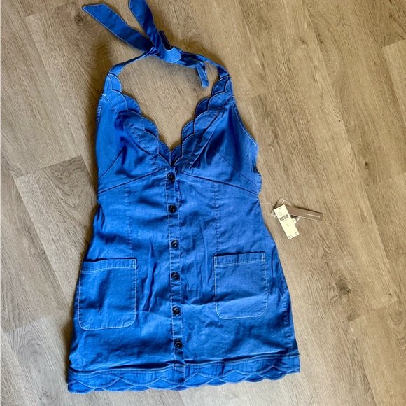 Anthropologie Halter Button-Down Dress - Picture 4 of 6